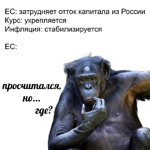затрудняет отток капитала из России Курс: укрепляется Инфляция: стабилизируется просчитался, i
