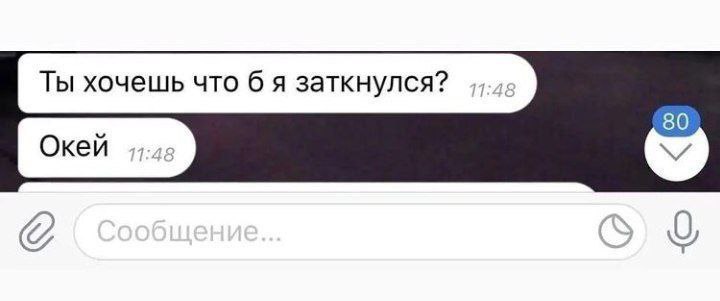 Ты хочешь что заткнулся? 80 Окей 9