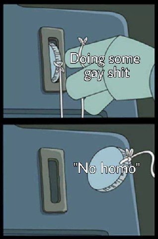 Doing some gay shit No homo