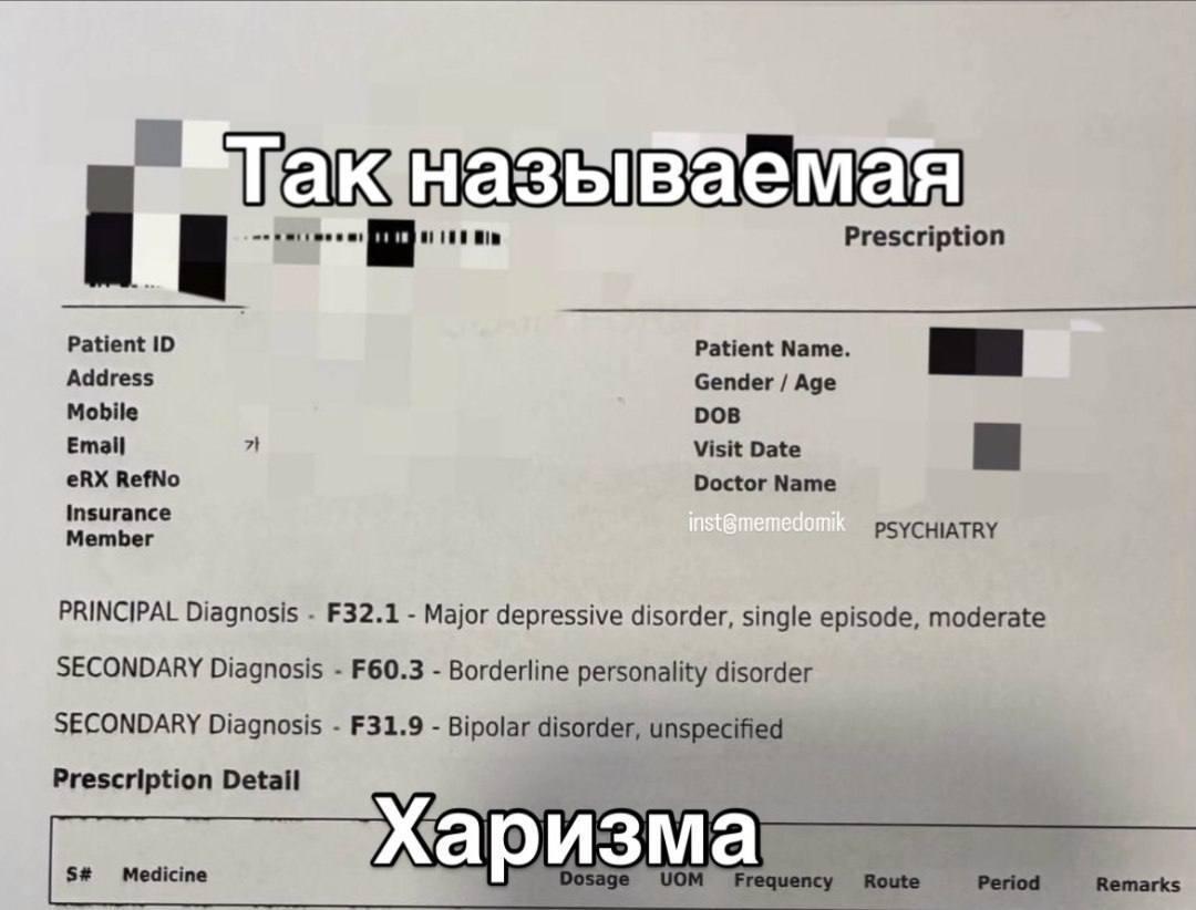 Prescription Patient Patient Name. Address Gender Age Mobile DOB Email 71 Visit Date eRX RefNo Doctor Name Insurance PSYCHIATRY PRINCIPAL Diagnosis Major depressive disorder, single episode, moderate 