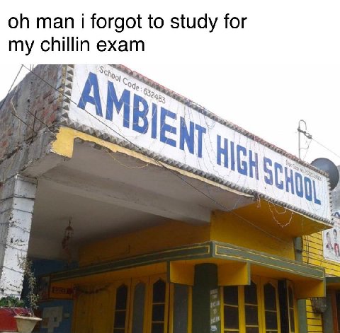 man i forgot to study for my chillin exam 4