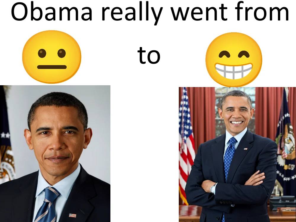 Obama really went from to