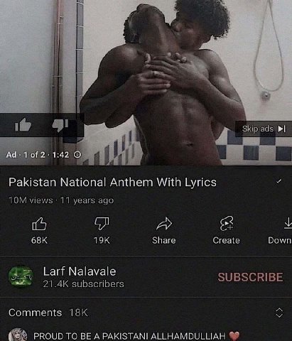 Skip ads №1 of 2- 1:42 Pakistan National Anthem With Lyrics views 11 years ago A Share Create Down Larf Nalavale subscribers SUBSCRIBE Comments PROUD TO BE A PAKISTANI ALLHAMDULLIAH 9