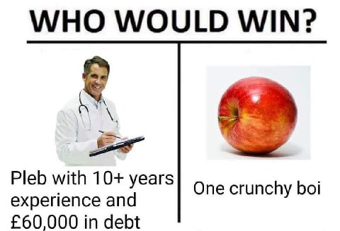 WOULD WIN? Pleb with 10+ years experience and One crunchy boi £60,000 in debt
