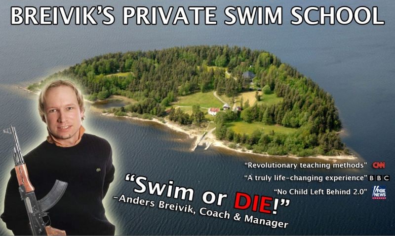 BREIVIK’S PRIVATE SWIM SCHOOL а “Revolutionary teaching methods” “A truly life-changing experience” 8 “No Child Left Behind 2.0” Anders or Manager