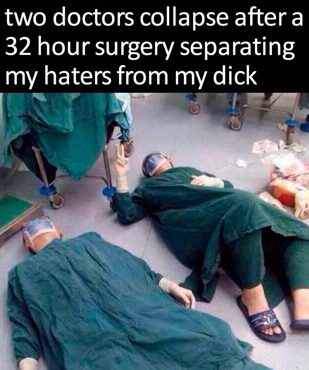 two doctors collapse аКега 32 hour surgery separating my haters from my dick