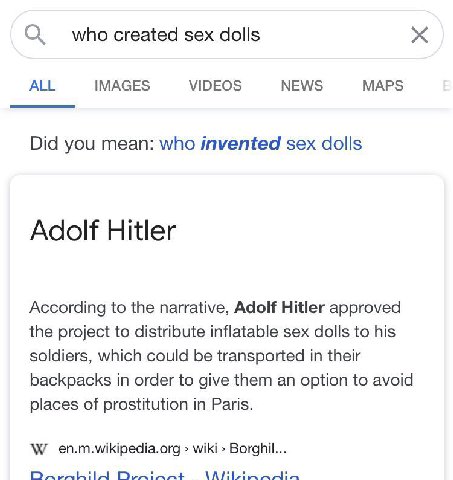 О created sex dolls ALL IMAGES VIDEOS NEWS MAPS Did you mean: who invented sex dolls Adolf Hitler According to the narrative, Adolf Hitler approved the project to distribute inflatable sex dolls to hi