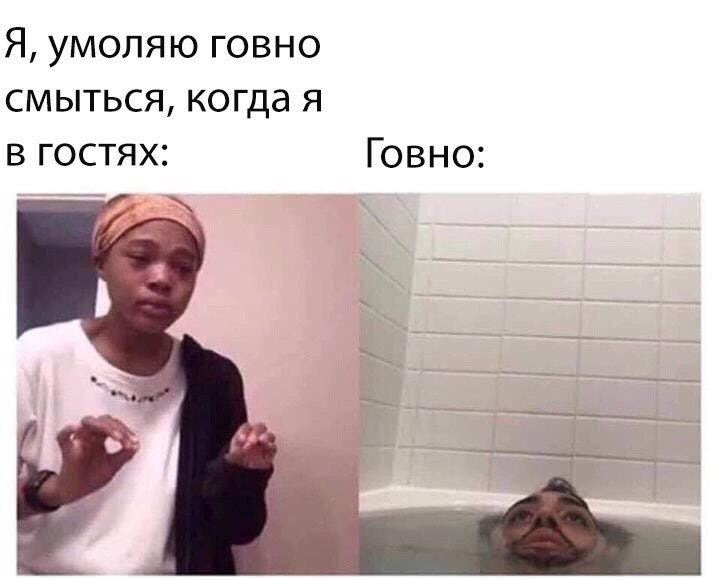 Я, умоляю говно смыться, когда я в гостях: Говно:
