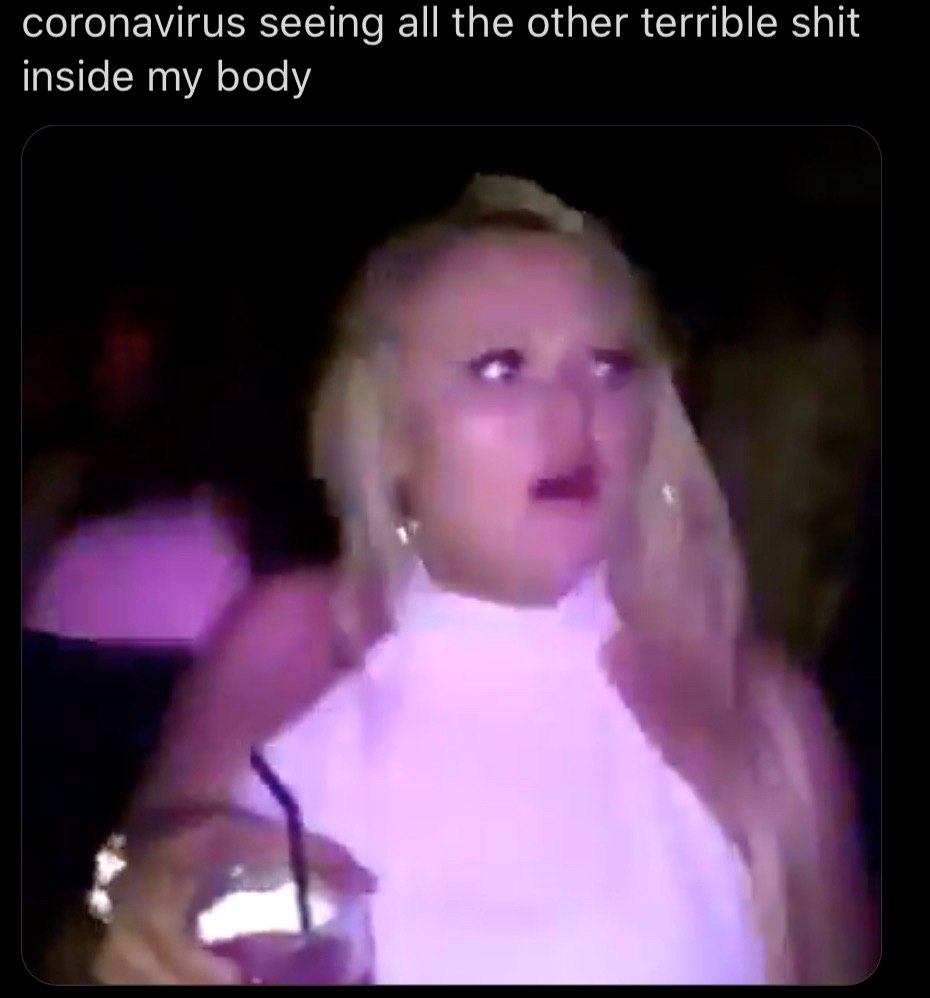 coronavirus seeing all the other terrible shit inside my body