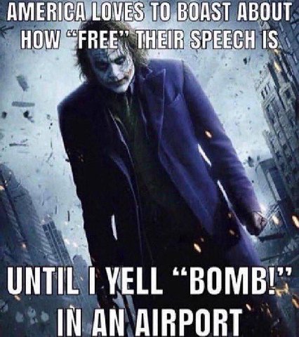 AMERICA-LOVES, ABOUT НОМ FREE” THEIR SPEECH IS UNTIL YELL IN AN AIRPORT