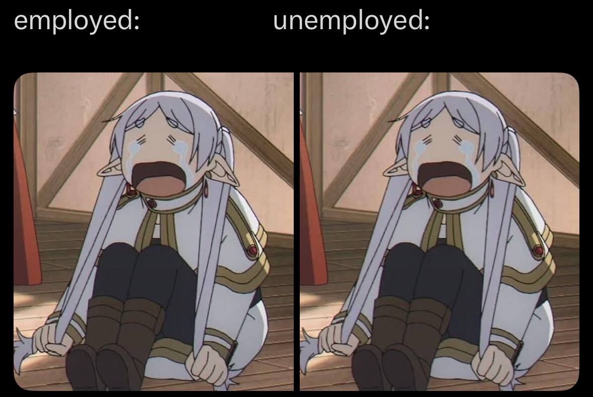 employed: unemployed: