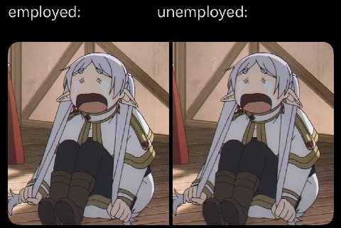 employed: unemployed: