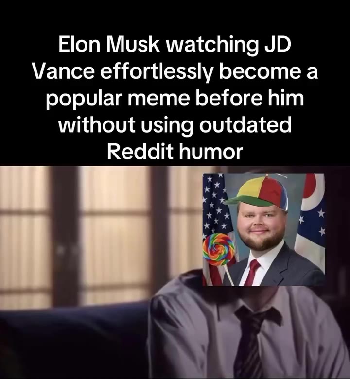 Vance effortlessly become a popular meme before him without using outdated Reddit humor
