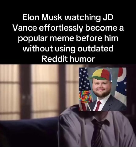 Vance effortlessly become a popular meme before him without using outdated Reddit humor