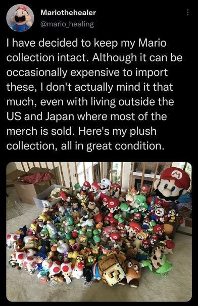 Mariothehealer A @mario_healing have decided to keep my Mario collection intact. Although it can be occasionally expensive to import these, don't actually mind it that much, even with living outside t