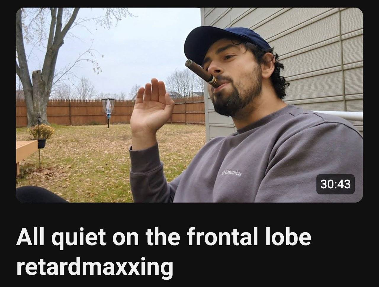 30:43 All quiet on the frontal lobe retardmaxxing