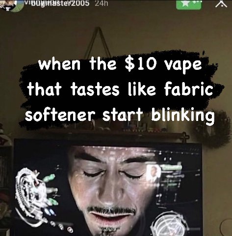 when the $10 уаре that tastes like fabric softener start blinking