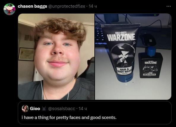 chasen baggs 14 at HAIR @sosaisbacc: 14 Соо i have a thing for pretty faces and good scents.