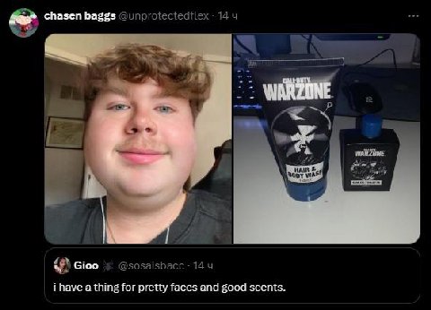 chasen baggs 14 at HAIR @sosaisbacc: 14 Соо i have a thing for pretty faces and good scents.