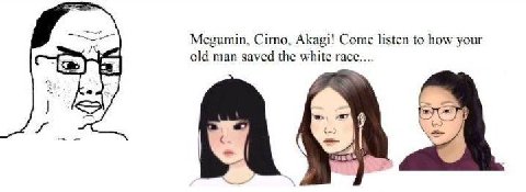 Megumin, Cirno, Akagi! Come listen to how your old man saved the white гасс.... В