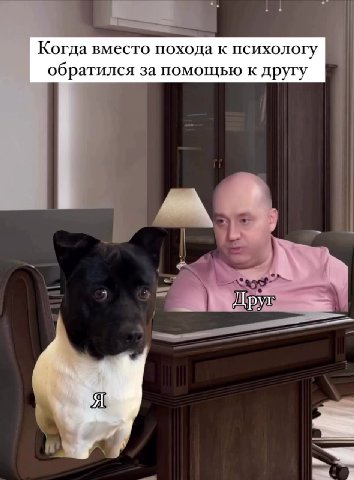 Когда вместо похода к психологу ; обратился за помощью к другу