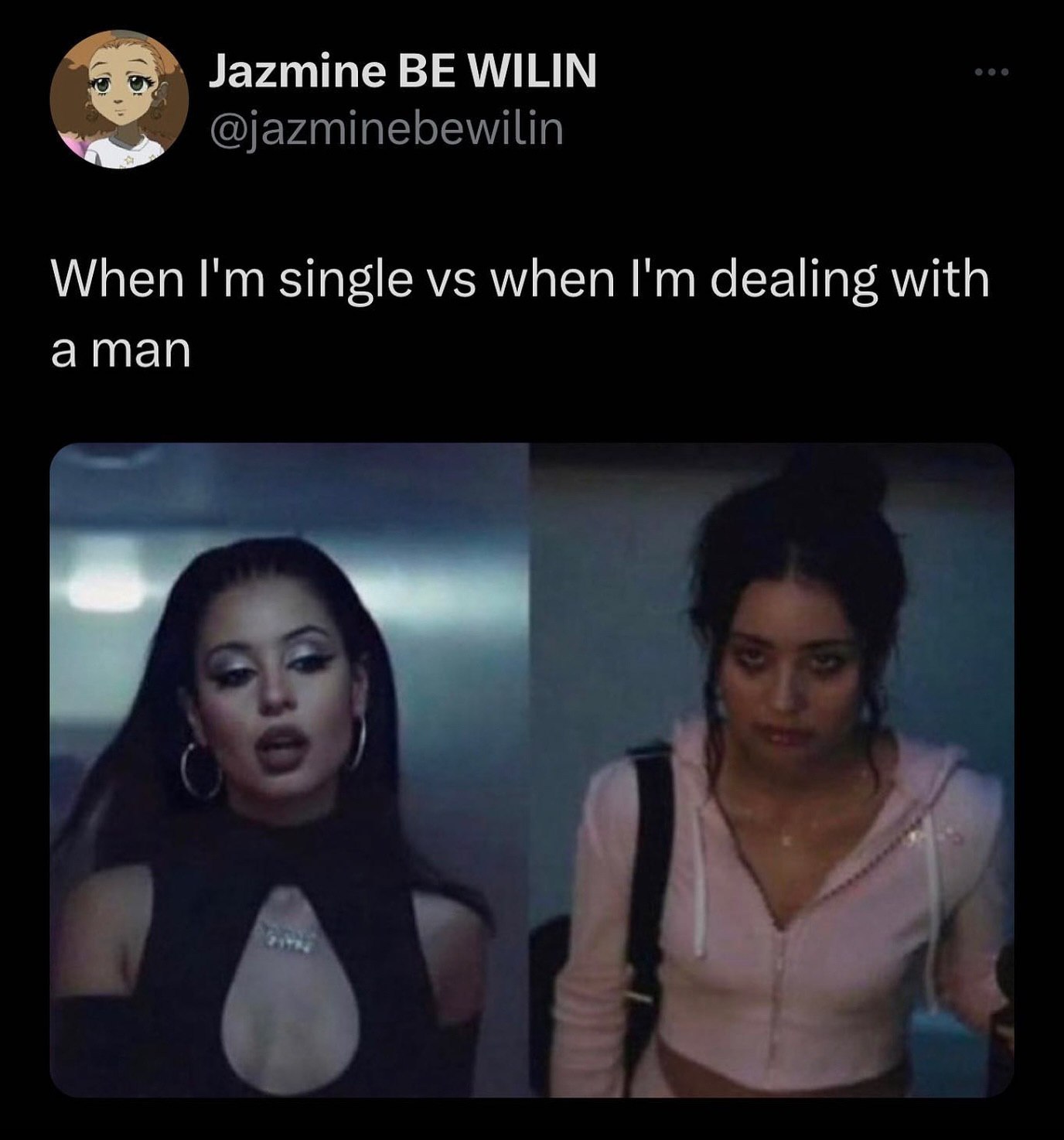 Jazmine WILIN @jazminebewilin When single when dealing with aman