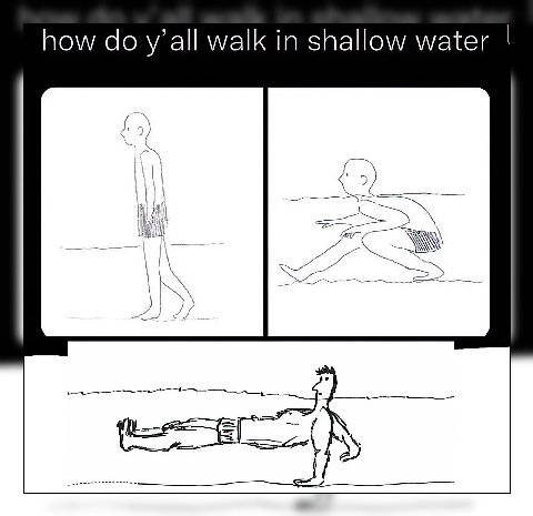 how y’all walk in shallow water