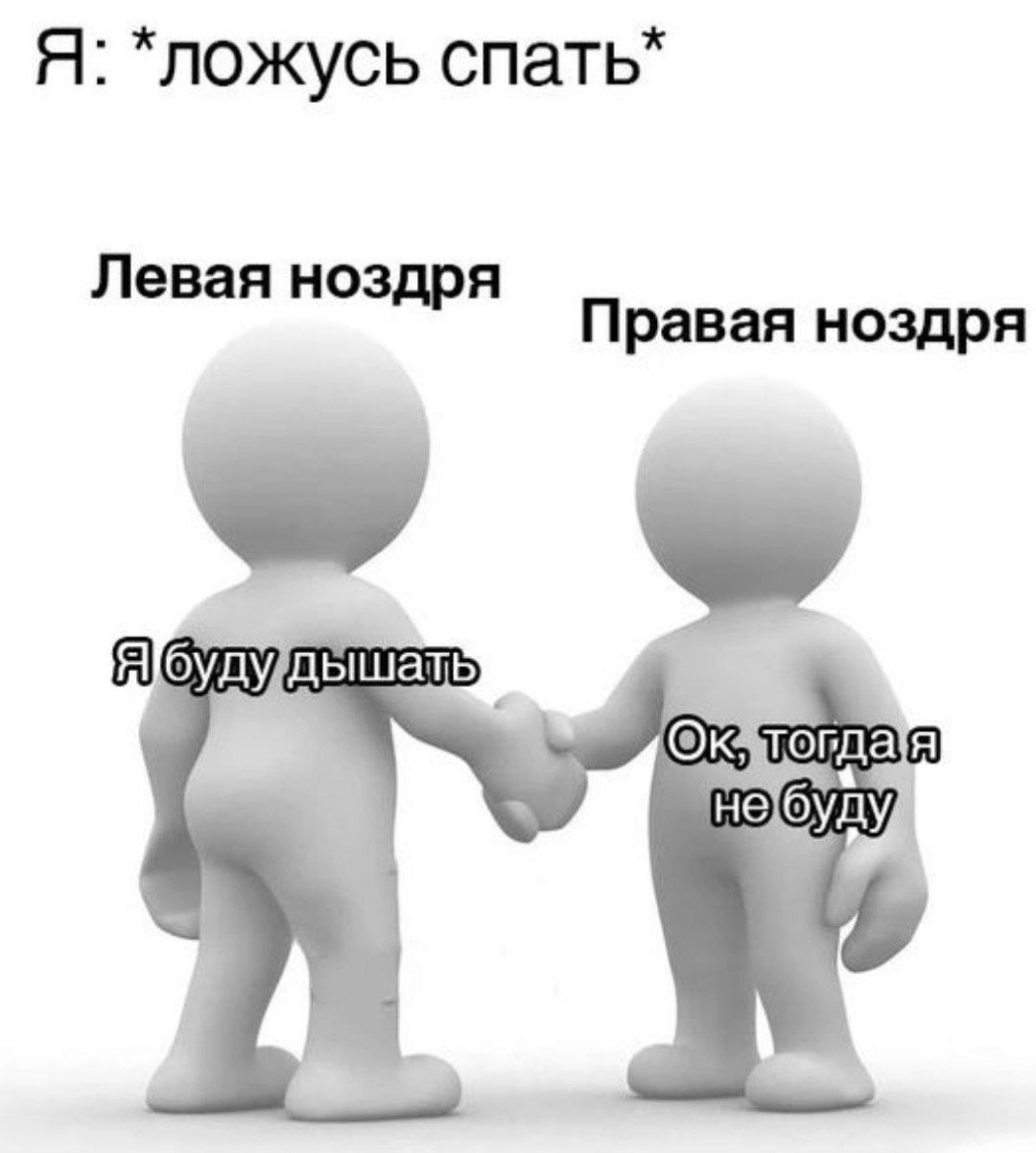 Я: *ложусь спать* Левая ноздря Правая ноздря