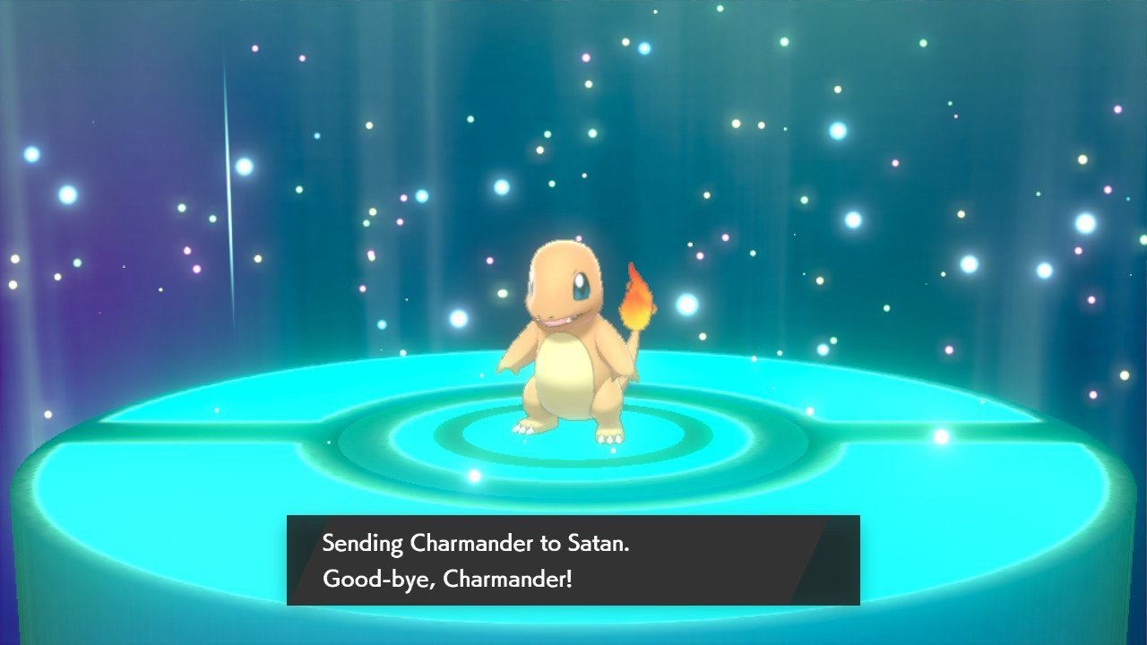 а Sending Charmander to Satan. Good-bye, Charmander!