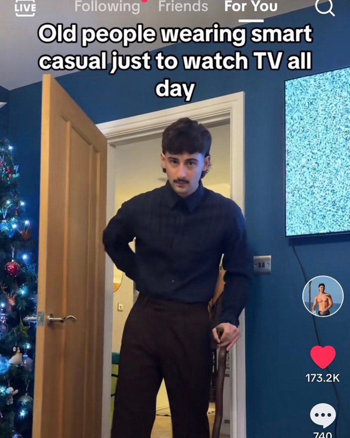 LIVE Following For You А Old people wearing smart casual just to watch all day