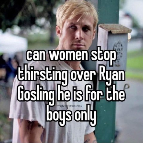 can women stop thirstingjover Ryan the
