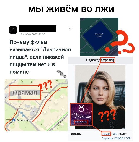 мы живём во лжи Почему фильм называется "Лакричная пицца", если никакой Надежд пиццы там нети в помине прямая Прямая улица, 1.0 Родилась 116 мая 1980 (45 лет) Воронеж, РСФСР CCCP