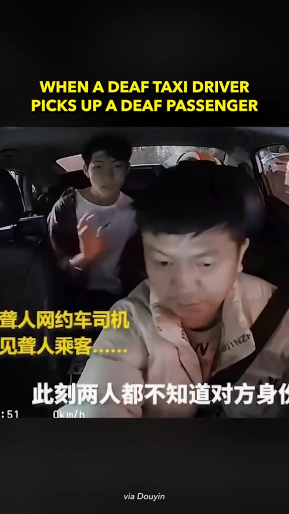 PICKS UP A DEAF PASSENGER