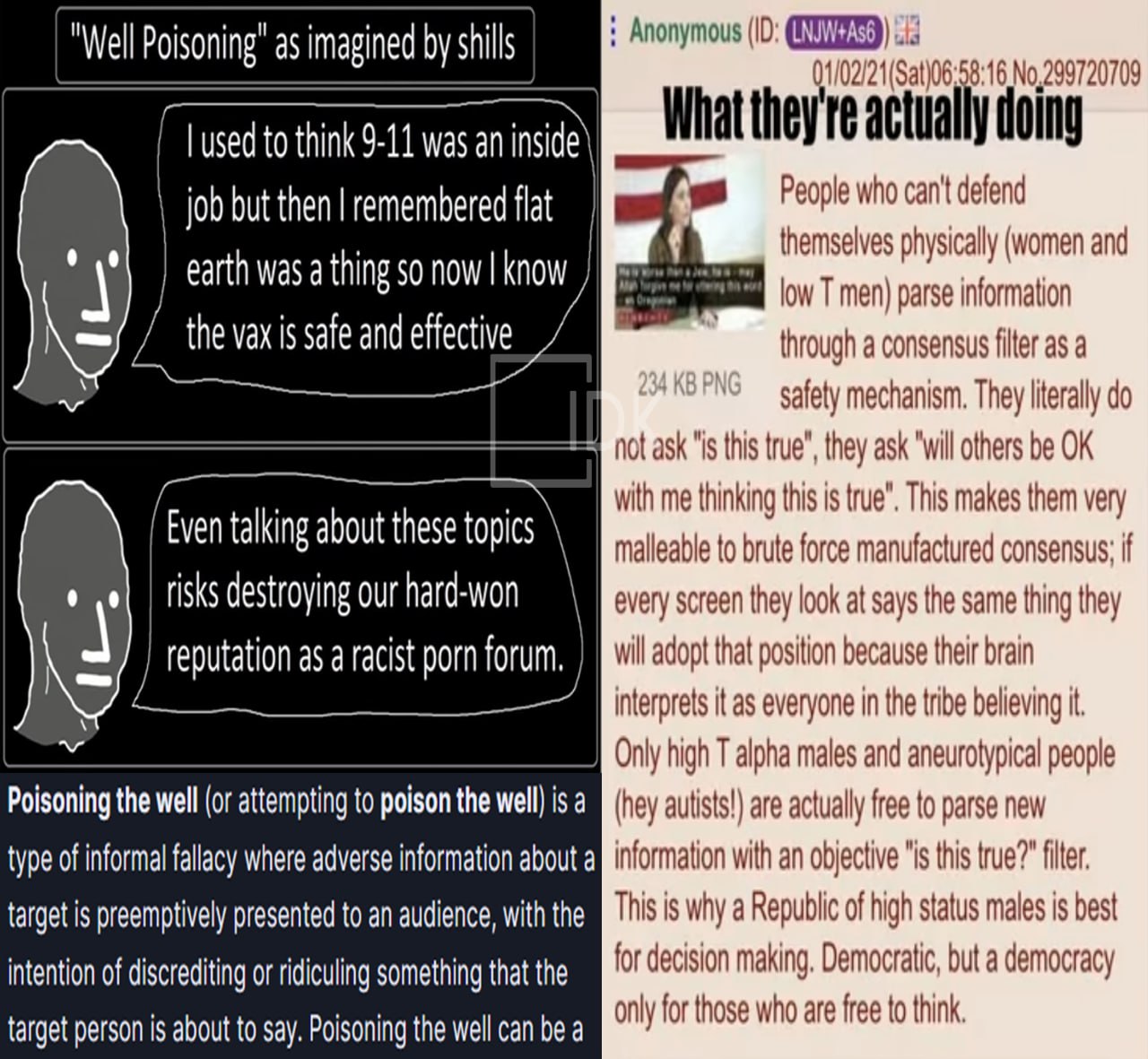 i was gonna go more meta on this example 
but its really fucking funny how misinformed a lot of people are on well poisoning i didnt wanna take too much of a high level example here as this is suppose