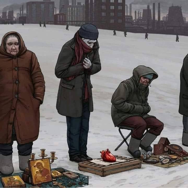 Александр Жилин.

«Рынок» (работа о 1990-х).