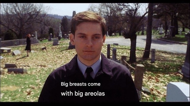 Big breasts come at soe with big areolas