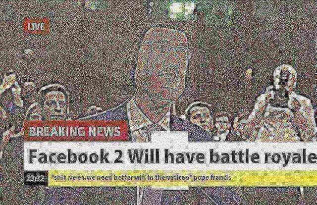 у 2 a2 a, 2% OAS 79 7:52 aS У Ling у» Yar 4 AKING NEWS Facebook 2 ill have battle royal 23 За As shit better pope fransls $2. К 753 <4, 49, я