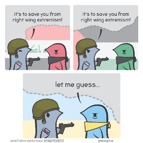 it's to save you from it's to save you from right wing extremism! right wing extremism! let me guess... come find my comics here pinkwug.live