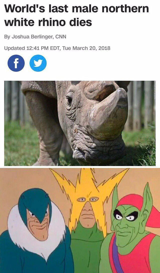 World's last male northern white rhino dies Joshua Berlinger, CNN Updated 12:41 EDT, Tue March 20, 2018 и о