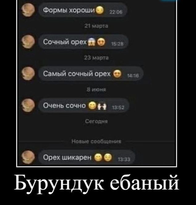Формы хороши Сочный орех Самый сочный орех Очень сочно $4 Орех шикарен 13:33 Бурундук ебаный