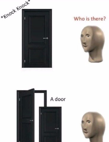 Who is there? А door