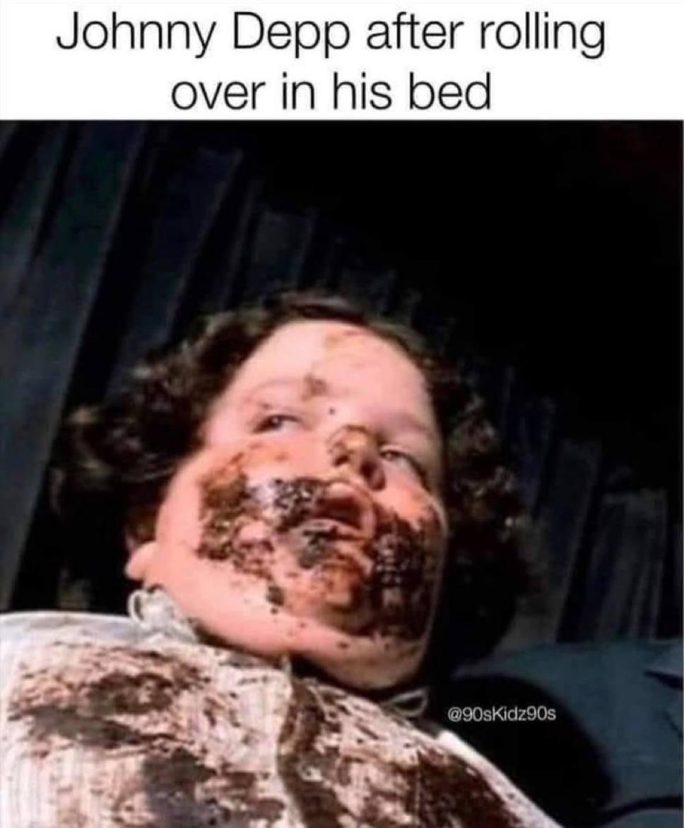 Johnny Depp after rolling over in his bed