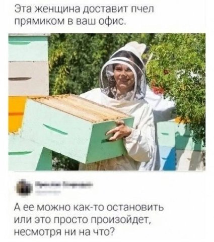 Эта женщина доставит пчел прямиком в ваш офис. С he у а 4 у А ее можно как-то остановить или это просто произойдет, несмотря ни на что?