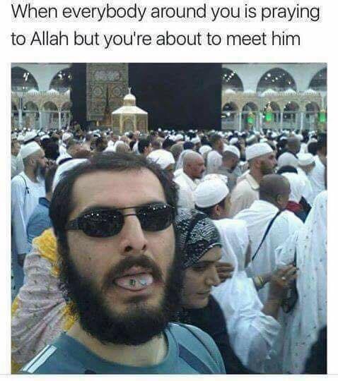When everybody around you is praying but you're about to meet him