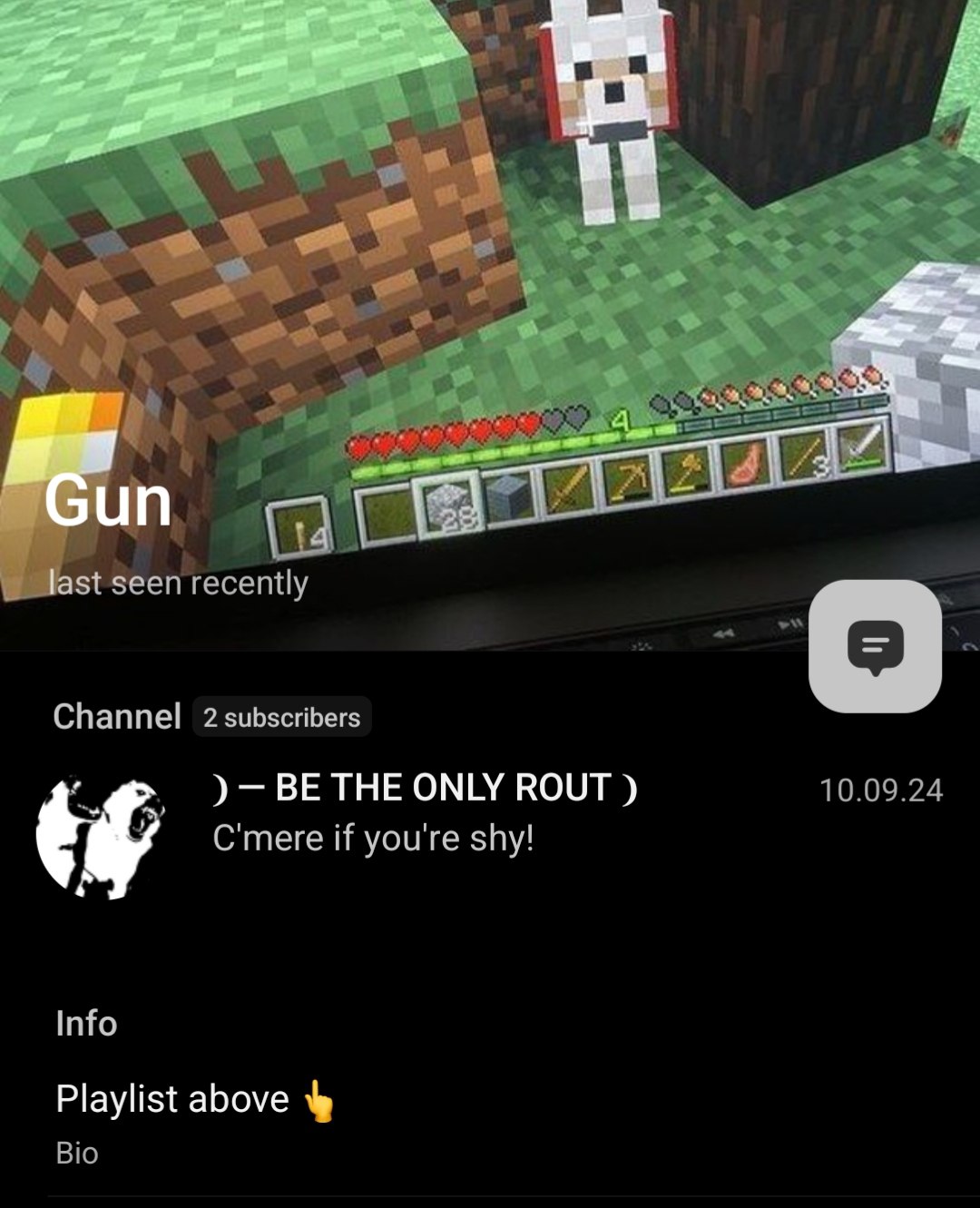 last seen recently Channel 2 subscribers BE THE ONLY ROUT It C'mere if you're shy! Info Playlist above BiG
