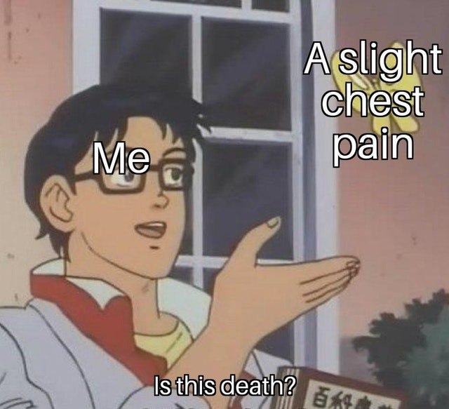А chest pain Me Is this death?
