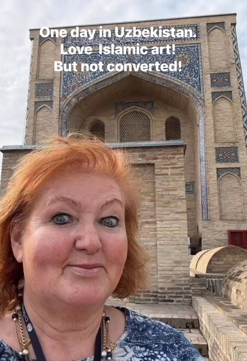 day in Uzbekistan. Love Islamic art! But not converted!