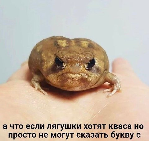 а что если лягушки хотят кваса просто не могут сказать букву с