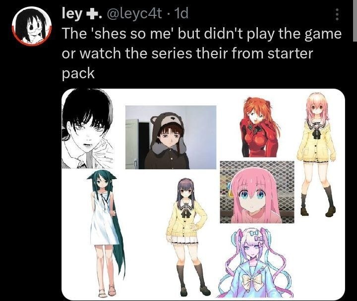 ley @leyc4t The 'shes so but didn't play the game or watch the series their from starter pack A 25