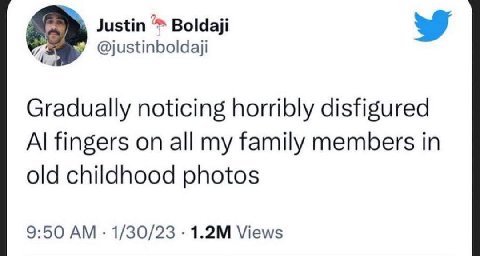 Во!дай @justinboldaji Gradually noticing horribly disfigured fingers on all my family members in old childhood photos 9:50 1/30/23 Views
